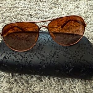 Oakley rose gold aviator sunglasses